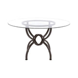 Aviano Gunmetal Dining Table Base from Coaster - Luna Furniture