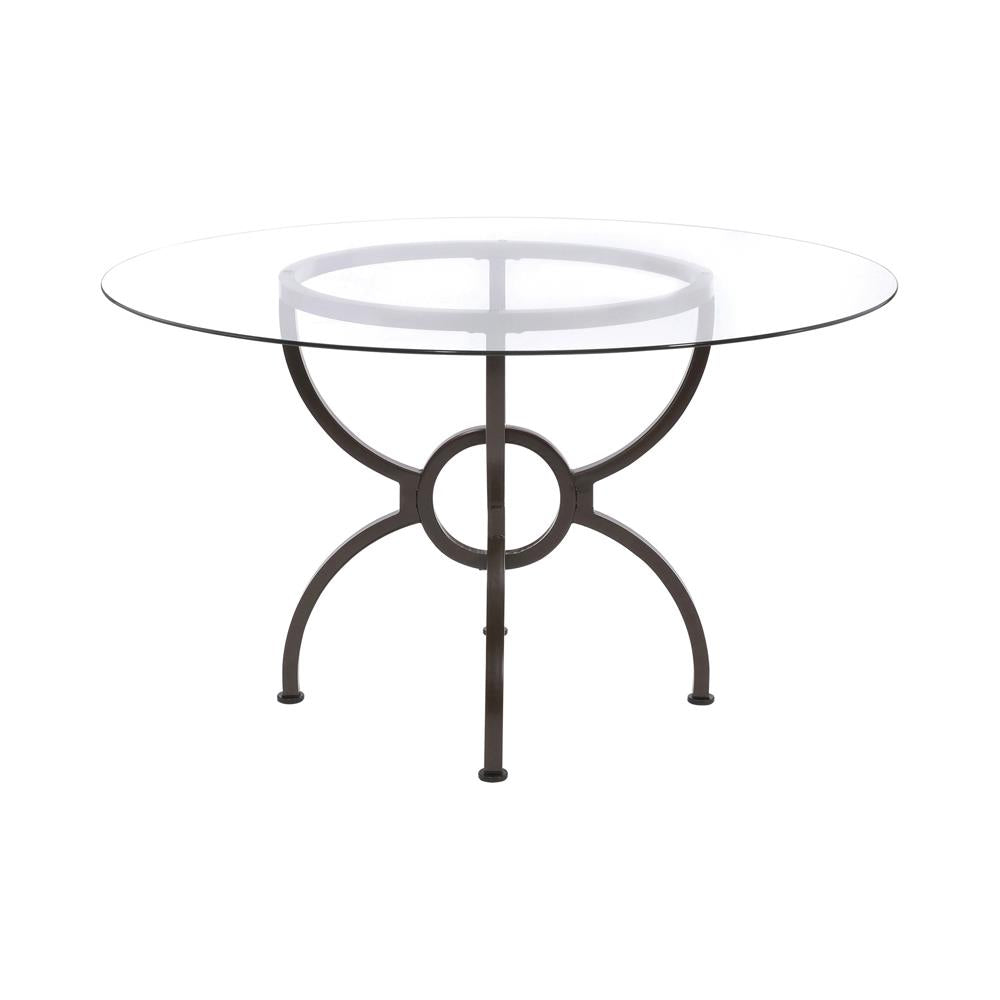 Aviano Gunmetal Dining Table Base from Coaster - Luna Furniture