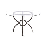 Aviano Gunmetal Dining Table Base from Coaster - Luna Furniture