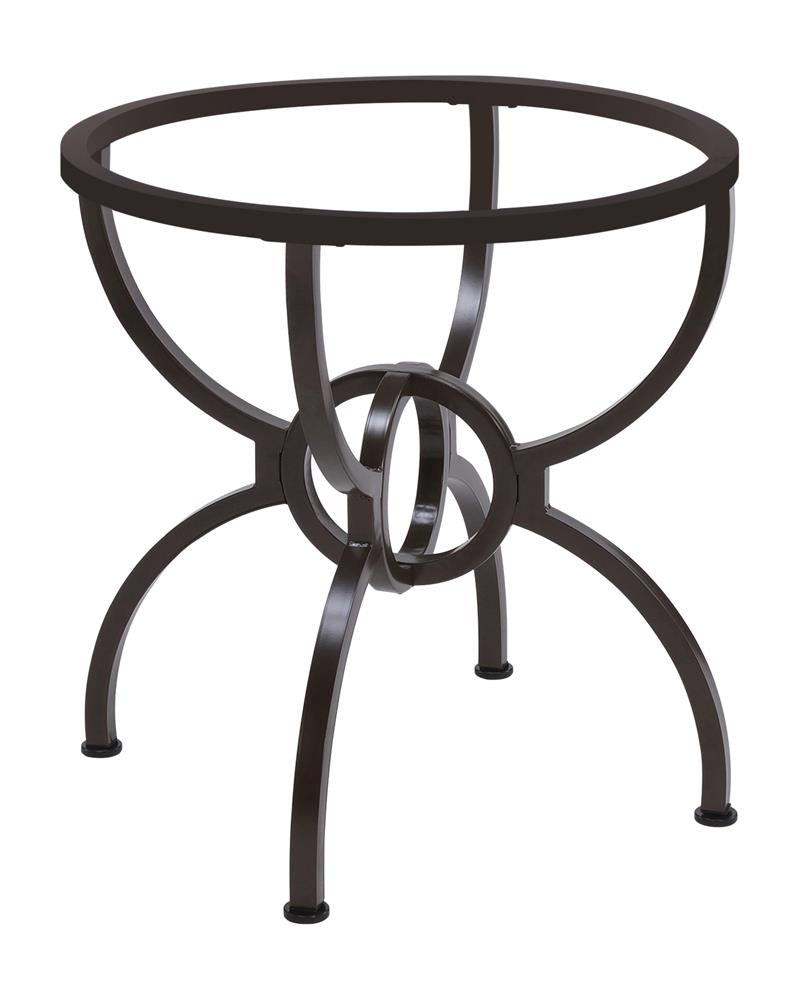Aviano Gunmetal Dining Table Base from Coaster - Luna Furniture