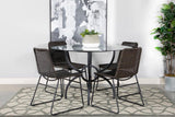 Aviano Gunmetal Dining Table Base from Coaster - Luna Furniture