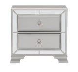 Avondale Silver Mirrored Nightstand from Homelegance - Luna Furniture