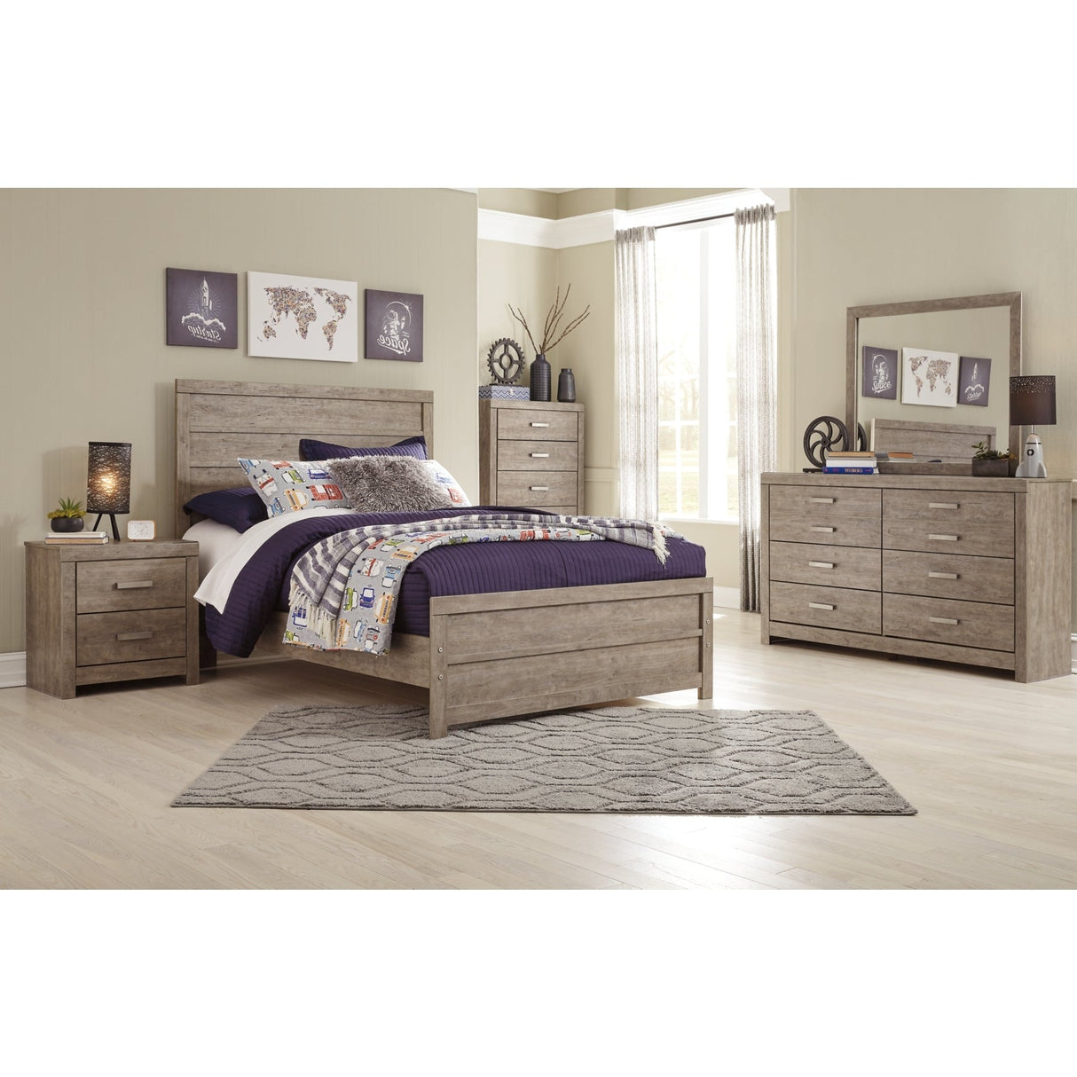 Culverbach Gray Youth Panel Bedroom Set from Ashley - Luna Furniture