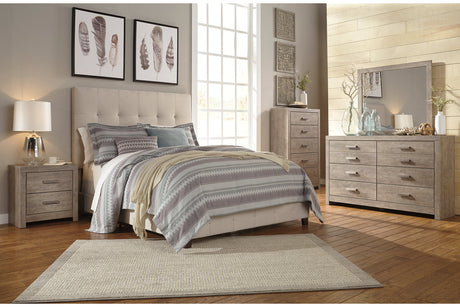 Dolante Beige Queen Upholstered Bed from Ashley - Luna Furniture