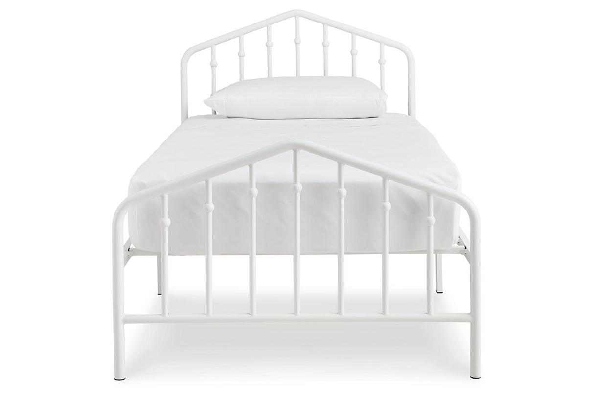 Trentlore White Twin Metal Bed