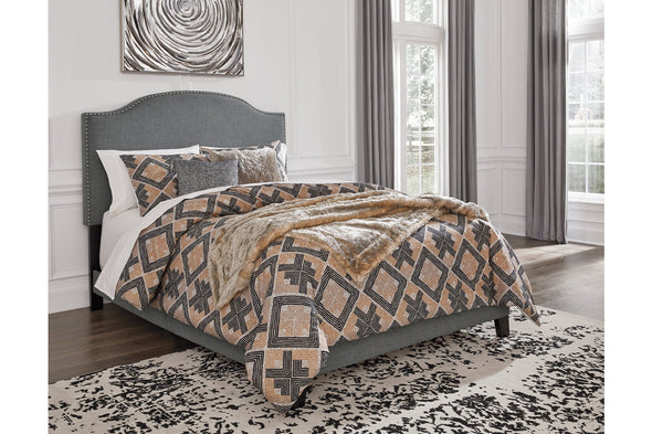 Adelloni Gray King Upholstered Bed