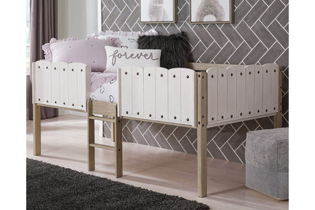 Wrenalyn Two-tone Twin Loft Bed Frame - Ashley - Luna Furniture