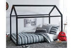 Flannibrook Black Twin House Bed Frame