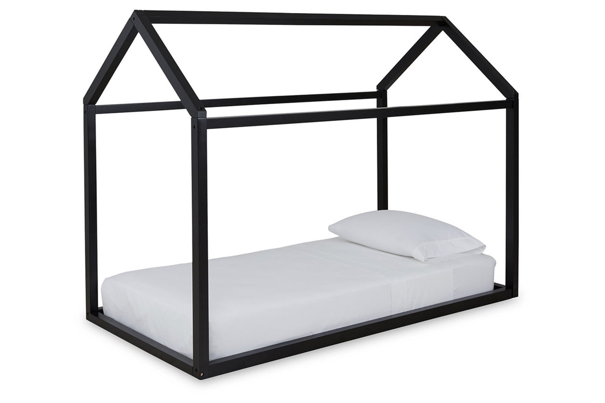 Flannibrook Black Twin House Bed Frame -  - Luna Furniture