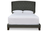 Vintasso Charcoal King Upholstered Bed -  - Luna Furniture