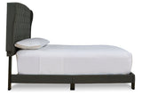 Vintasso Charcoal Queen Upholstered Bed -  - Luna Furniture