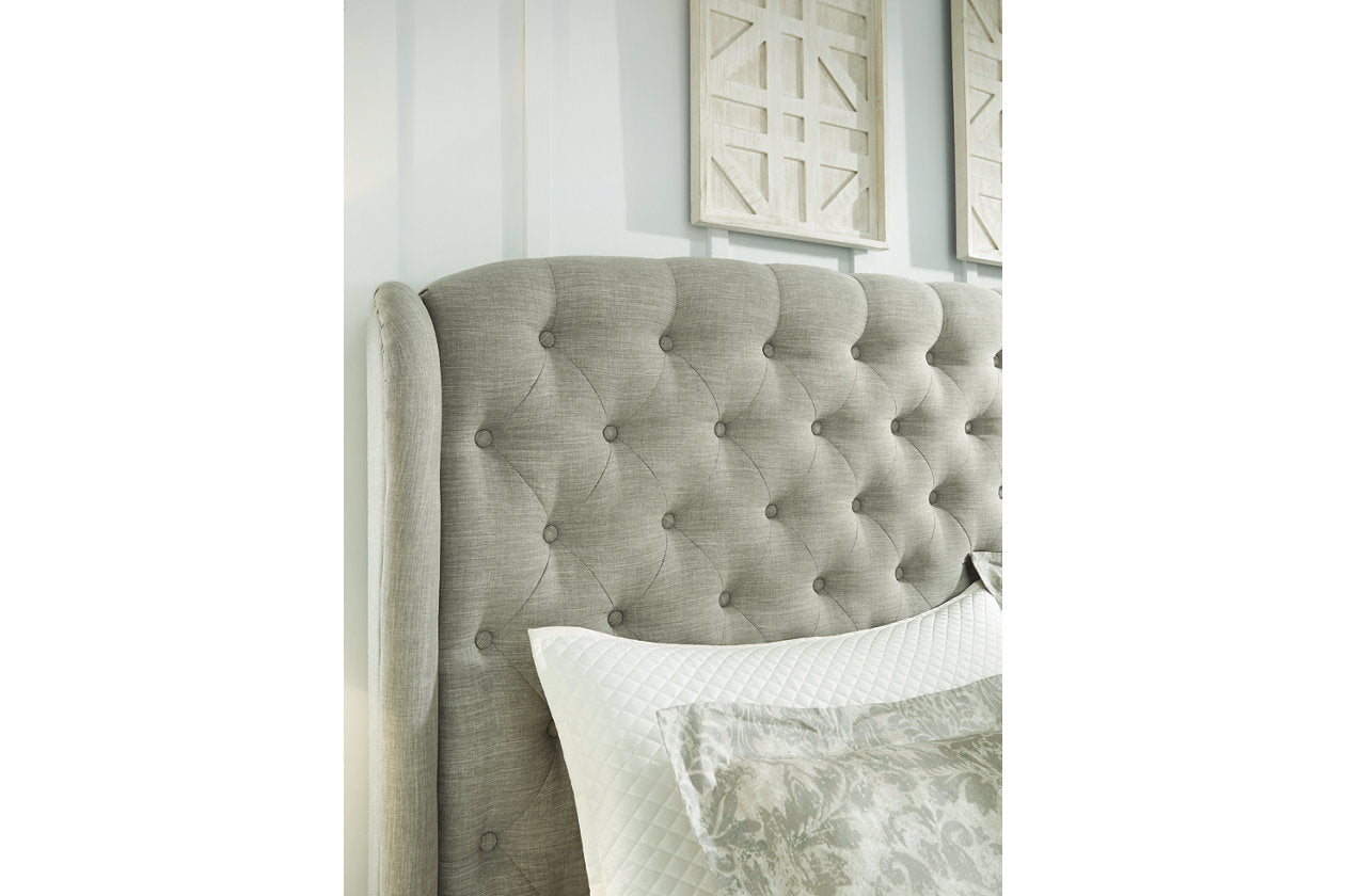 Jerary Gray King Upholstered Bed from Ashley Luna Furniture
