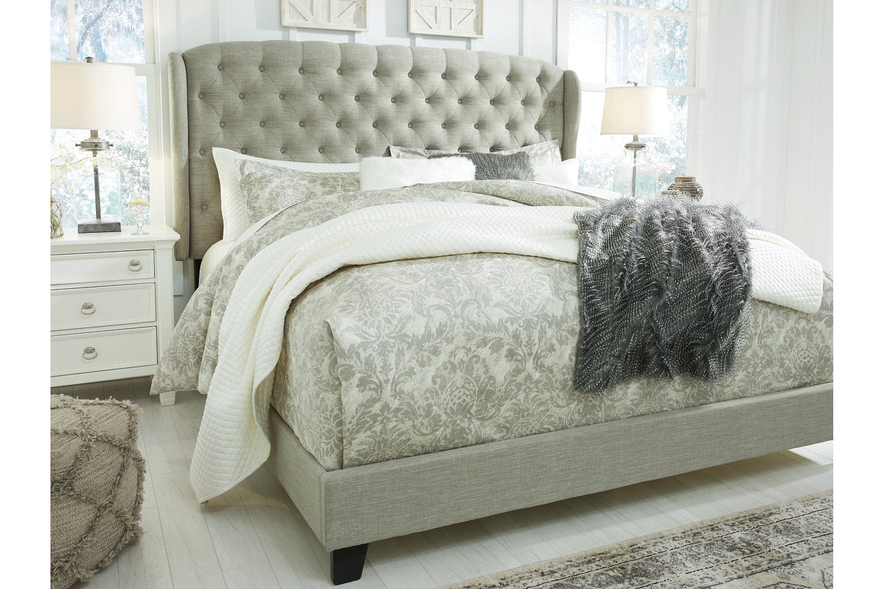 Jerary Gray King Upholstered Bed from Ashley Luna Furniture