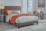 Mesling Gray Queen Upholstered Bed