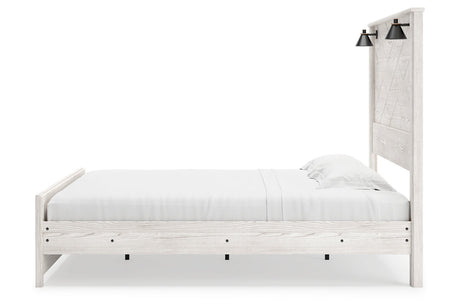 Gerridan White King LED Panel Bed from Ashley - Luna Furniture