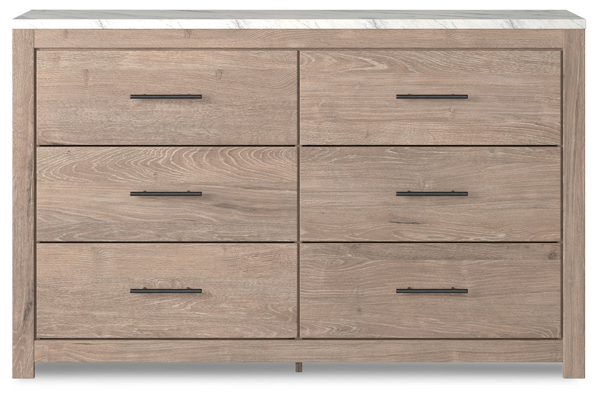 Senniberg Light Brown/White Dresser -  - Luna Furniture