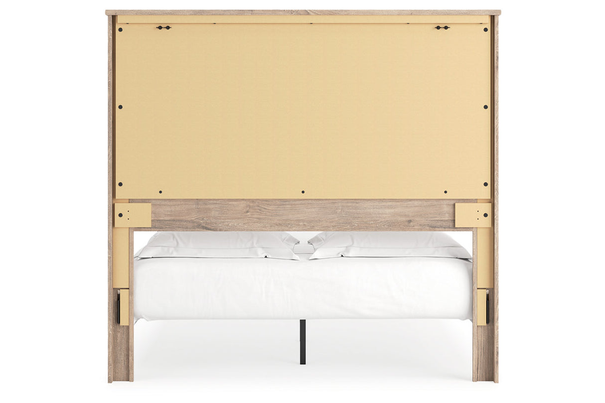Senniberg Light Brown/White Queen Panel Bed