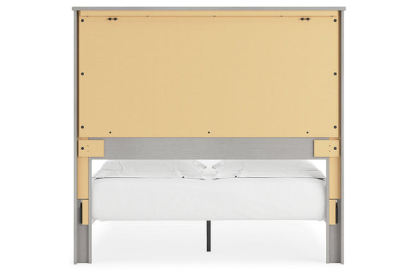 Cottonburg Light Gray/White Queen Panel Bed