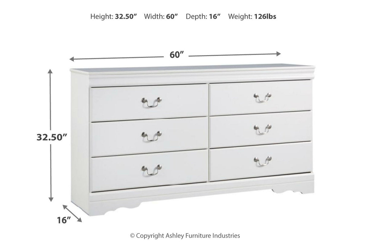 Anarasia White Dresser from Ashley - Luna Furniture