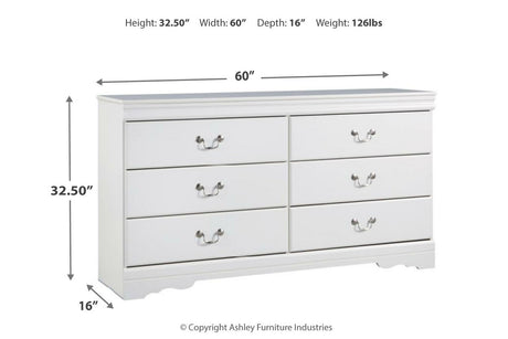 Anarasia White Dresser from Ashley - Luna Furniture