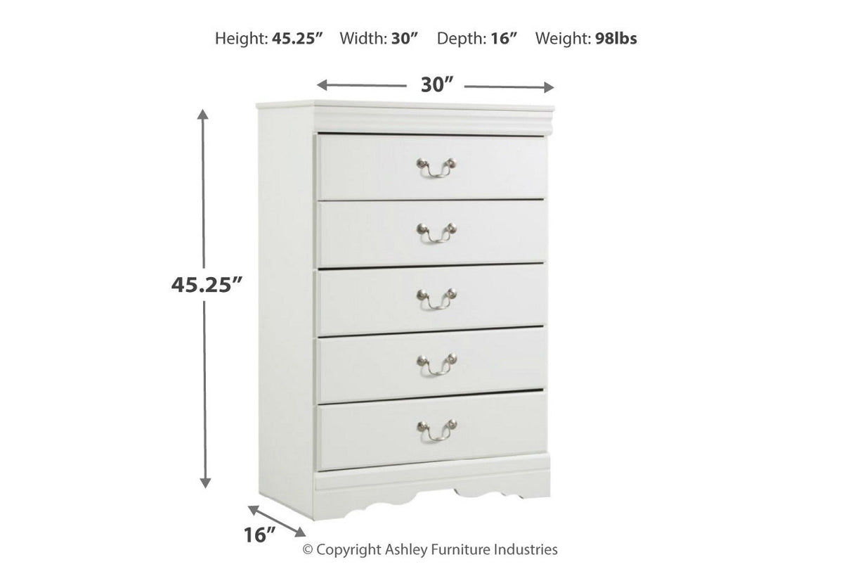 Anarasia White Chest of Drawers from Ashley - Luna Furniture