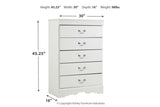 Anarasia White Chest of Drawers from Ashley - Luna Furniture