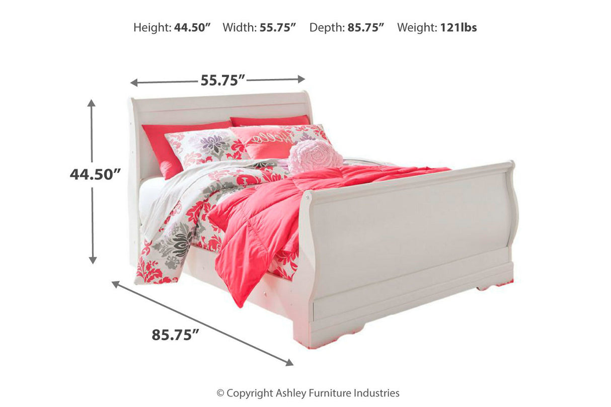 Anarasia White Full Sleigh Bed from Ashley - Luna Furniture
