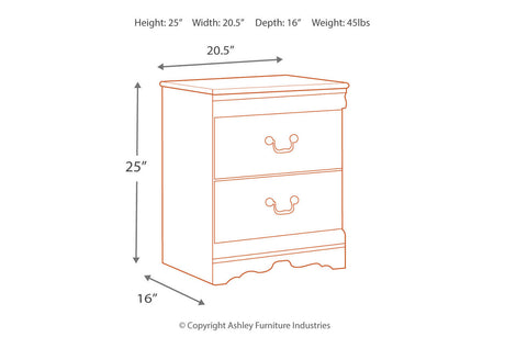 Anarasia White Nightstand from Ashley - Luna Furniture