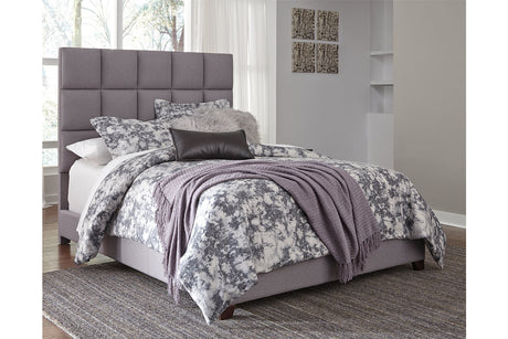 Dolante Gray Queen Upholstered Bed -  - Luna Furniture
