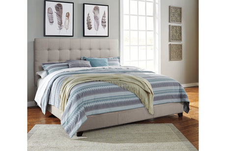 Dolante Beige Queen Upholstered Bed from Ashley - Luna Furniture