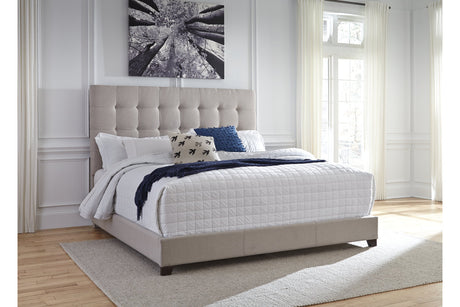 Dolante Beige King Upholstered Bed from Ashley - Luna Furniture
