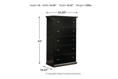 Maribel Black Chest of Drawers from Ashley - Luna Furniture