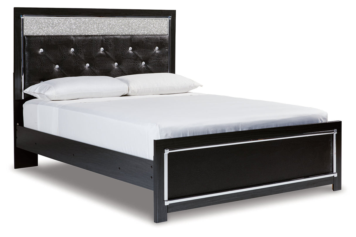 Kaydell Black Queen Upholstered Panel Bed from Ashley - Luna Furniture