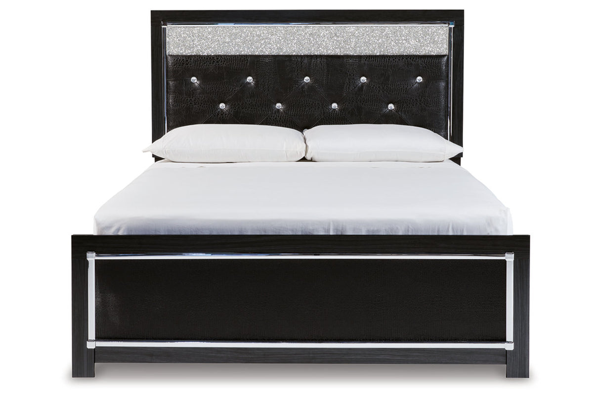 Kaydell Black Queen Upholstered Panel Bed from Ashley - Luna Furniture