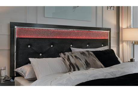 Kaydell Black Queen Upholstered Panel Headboard from Ashley - Luna Furniture