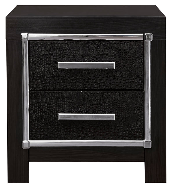 Kaydell Black LED Storage Panel Bedroom Set - Luna Furniture