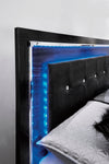 Kaydell Black LED Footboard Storage Platform Bedroom Set - Luna Furniture