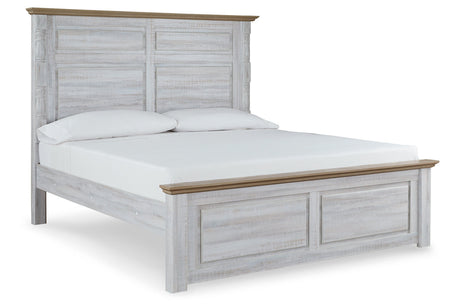 Haven Bay Two-tone King Panel Bed