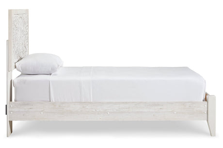 Paxberry Whitewash Twin Panel Bed from Ashley - Luna Furniture