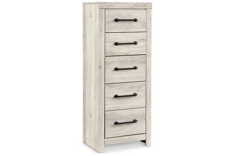 Cambeck Whitewash Narrow Chest of Drawers -  - Luna Furniture