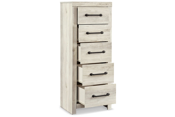 Cambeck Whitewash Narrow Chest of Drawers
