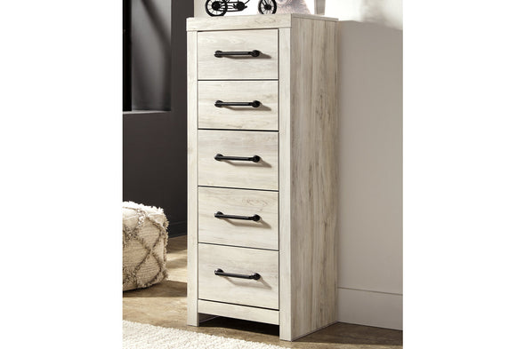 Cambeck Whitewash Narrow Chest of Drawers