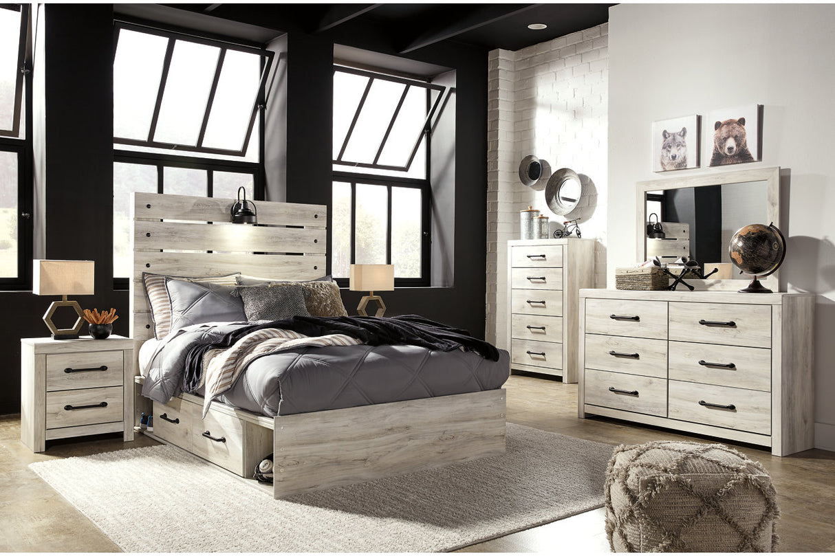 Cambeck Whitewash Full Storage Platform Bed with 4 Drawers from Ashley - Luna Furniture