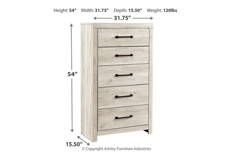 Cambeck Whitewash Chest of Drawers from Ashley - Luna Furniture