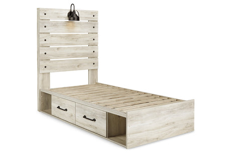 Cambeck Whitewash Twin Storage Platform Bed with 2 Drawers from Ashley - Luna Furniture