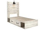 Cambeck Whitewash Twin Storage Platform Bed with 4 Drawers from Ashley - Luna Furniture