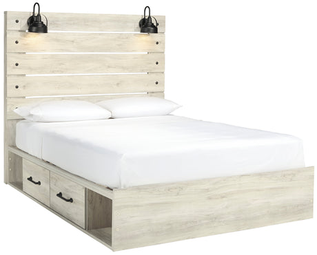 Cambeck Whitewash Storage Platform Bedroom Set with 2 Drawers from Ashley - Luna Furniture
