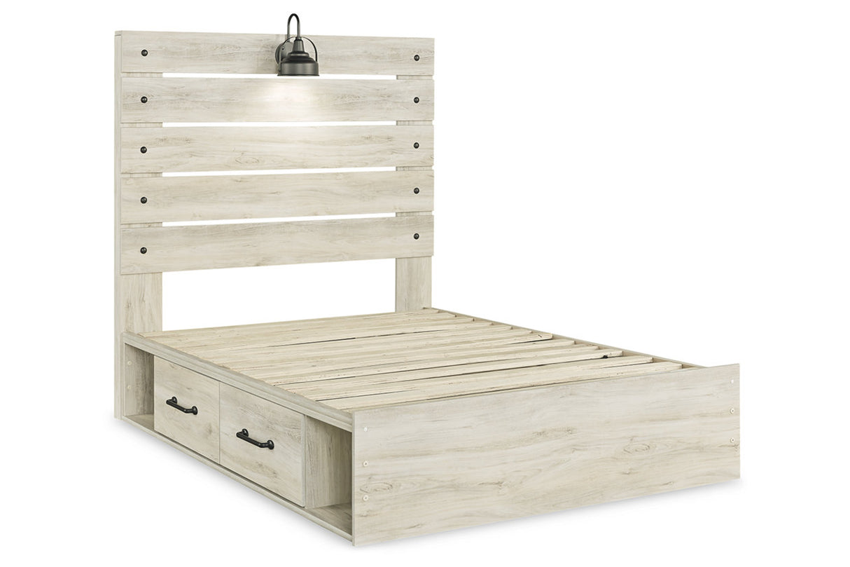 Cambeck Whitewash Full Storage Platform Bed with 4 Drawers from Ashley - Luna Furniture