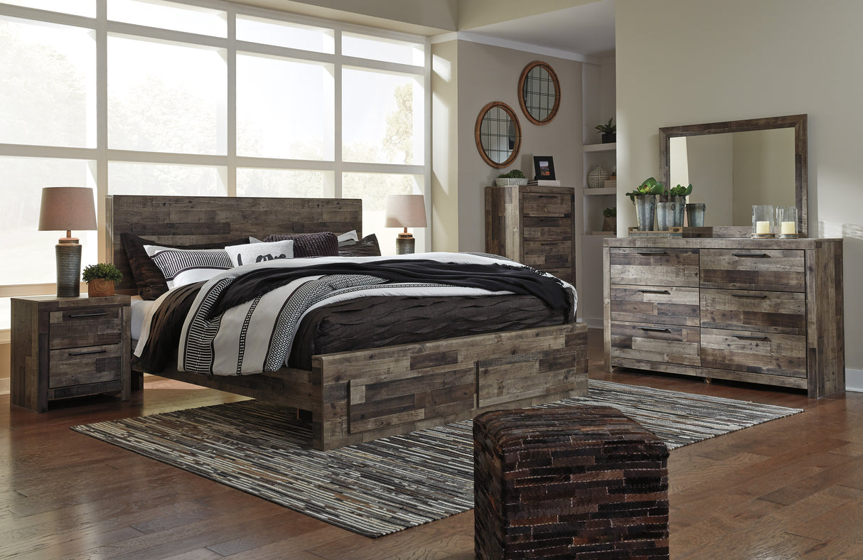 Derekson Multi Gray Storage Platform Bedroom Set from Ashley - Luna Furniture
