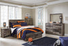 Derekson Multi Gray Double Side/Footboard Storage Platform Youth Bedroom Set